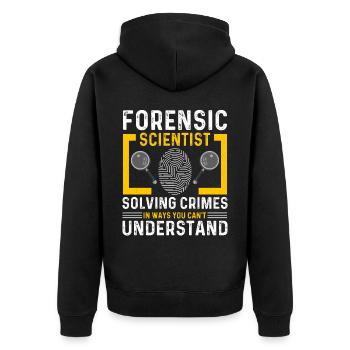 Drôle de chercheur scientifique - Veste à capuche bio Premium Unisexe - noir - Dos - Nico (187cm)