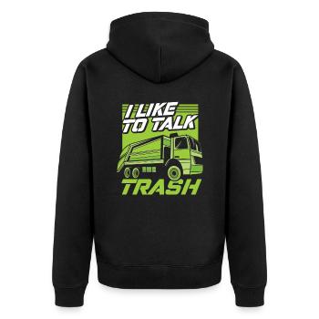 Truck Driver Trucker Truck Driver Funny - Unisex Premium Organic Zip Hoodie - black - Back - Nico (187cm)