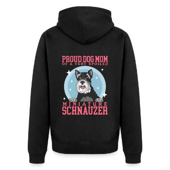 Schnauzer miniature Maman Schnauzer Chien Maman Cadeau - Veste à capuche bio Premium Unisexe - noir - Dos - Nico (187cm)