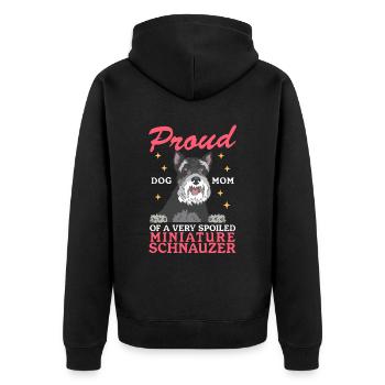 Schnauzer miniature Maman Schnauzer Chiens Cadeau - Veste à capuche bio Premium Unisexe - noir - Dos - Nico (187cm)