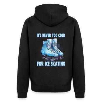 Patineur sur glace Patinage sur glace Patinage sur glace - Veste à capuche bio Premium Unisexe - noir - Dos - Nico (187cm)