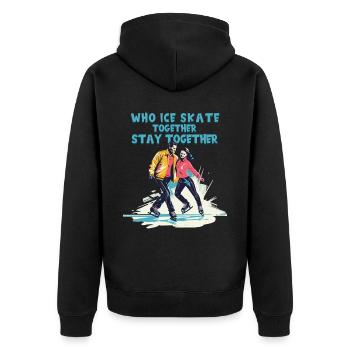 Patineur sur glace Patinage sur glace Patinage sur glace - Veste à capuche bio Premium Unisexe - noir - Dos - Nico (187cm)