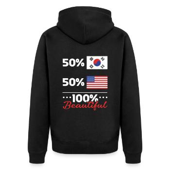 K-Beauty Skincare Oppa Korean Beauty Corée du Sud - Veste à capuche bio Premium Unisexe - noir - Dos - Nico (187cm)