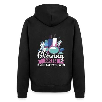 K-Beauty Skincare Oppa Korean Beauty Corée du Sud - Veste à capuche bio Premium Unisexe - noir - Dos - Nico (187cm)