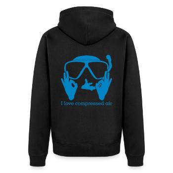 Diving Scuba Diving Diver - Unisex Premium Organic Zip Hoodie - black - Back - Nico (187cm)