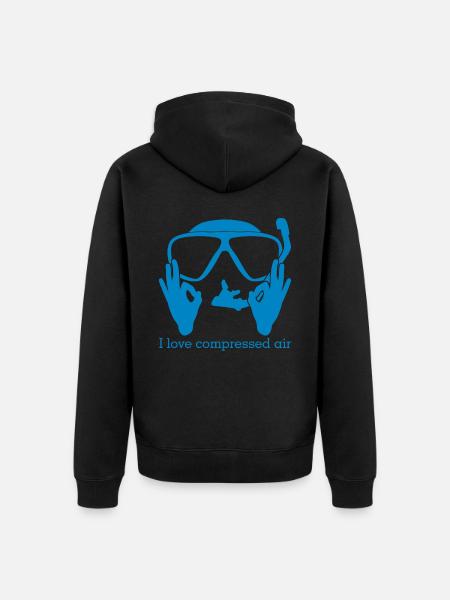 Diving Scuba Diving Diver - Unisex Premium Organic Zip Hoodie - black
