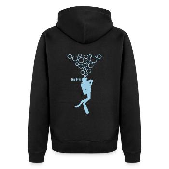 Diving Diver Scuba Diver - Unisex Premium Organic Zip Hoodie - black - Back - Nico (187cm)