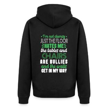 Drôle d’humour maladroit maladroit - Veste à capuche bio Premium Unisexe - noir - Dos - Nico (187cm)