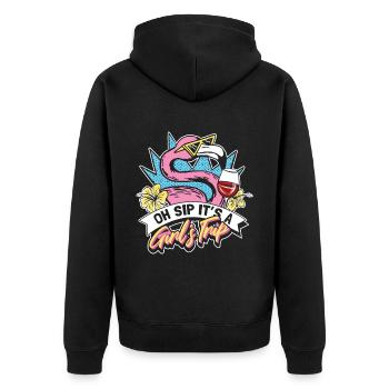 Oh sirotez que c’est un voyage entre filles - Veste à capuche bio Premium Unisexe - noir - Dos - Nico (187cm)