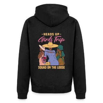 Girls Trip - Unisex Premium Organic Zip Hoodie - black - Back - Nico (187cm)