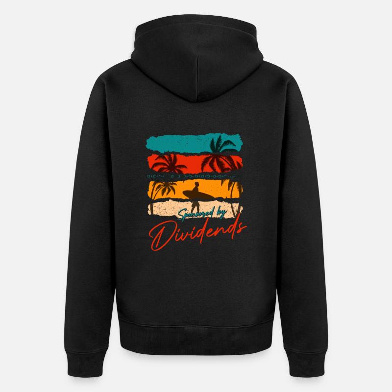 Sponsored By Dividends - Unisex Premium Bio Zip Hoodie - Schwarz