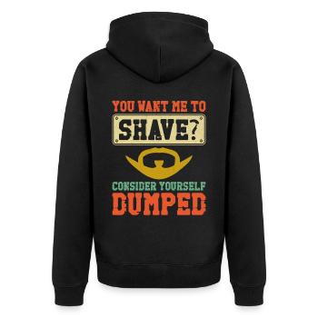Amant de barbe Homme barbu que vous voulez - Veste à capuche bio Premium Unisexe - noir - Dos - Nico (187cm)
