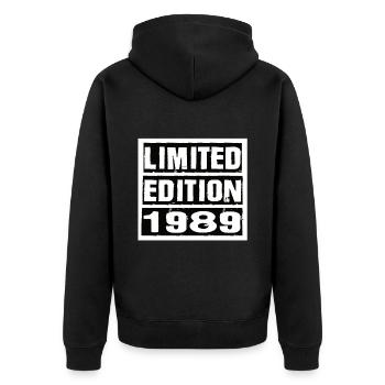 Edition Limitée 1989 Anniversaire 1989 Vintage Rétro - Veste à capuche bio Premium Unisexe - noir - Dos - Nico (187cm)