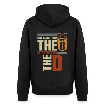 Amoureux de la barbe Homme barbu Elle est venue - Veste à capuche bio Premium Unisexe - noir - Dos - Nico (187cm)