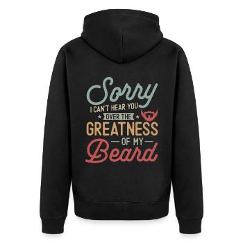 Amant barbe Homme barbu Désolé je - Veste à capuche bio Premium Unisexe - noir - Dos - Nico (187cm)