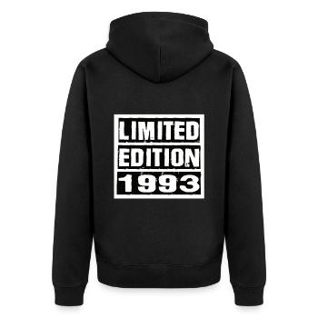 Edition Limitée 1993 Anniversaire 1993 Vintage Rétro - Veste à capuche bio Premium Unisexe - noir - Dos - Nico (187cm)