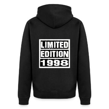 Limited Edition 1998 Birthday 1998 Vintage Retro - Unisex Premium Organic Zip Hoodie - black - Back - Nico (187cm)