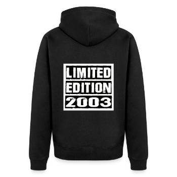 Edition Limitée 2003 Anniversaire 2003 Vintage Rétro - Veste à capuche bio Premium Unisexe - noir - Dos - Nico (187cm)