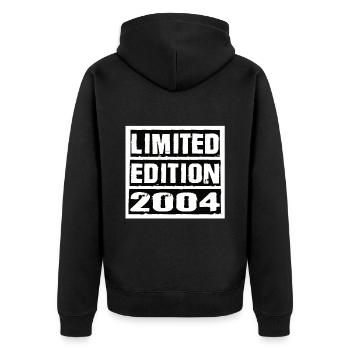Limited Edition 2004 Birthday 2004 Vintage Retro - Unisex Premium Organic Zip Hoodie - black - Back - Nico (187cm)