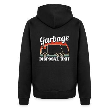 Truck Driver Trucker Truck Driver Funny - Unisex Premium Organic Zip Hoodie - black - Back - Nico (187cm)