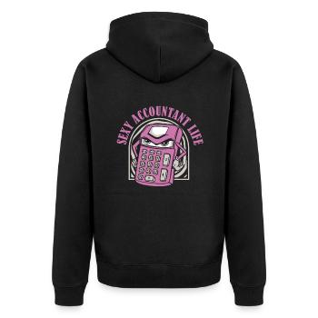 Accountant Tax Advisor Humor Sexy Accountant - Unisex Premium Organic Zip Hoodie - black - Back - Nico (187cm)