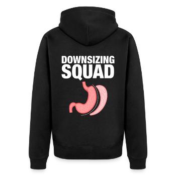 Lustige Magenbypass-Operation Bariatrie - Unisex Premium Bio Zip Hoodie - Schwarz - Hinten - Nico (187cm)