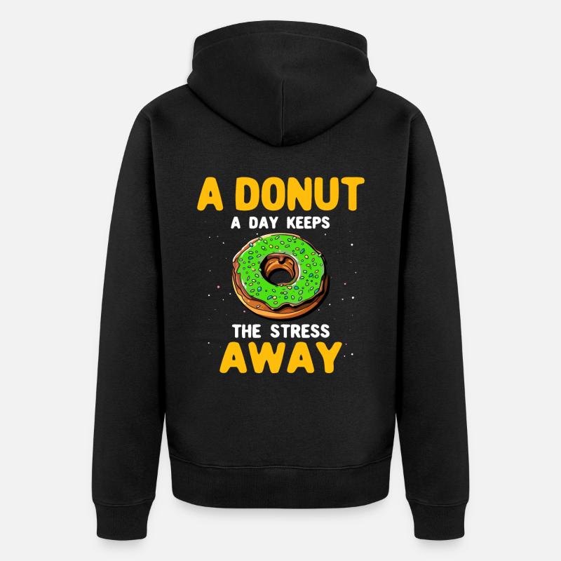 Donuts Doughnuts - Unisex Premium Bio Zip Hoodie - Schwarz