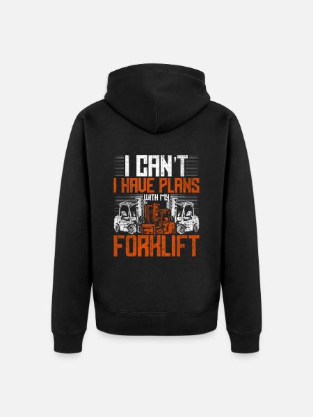 Forklift driver - Unisex Premium Organic Zip Hoodie - black