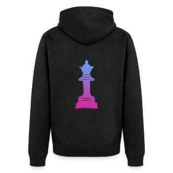Chess Chess Board Checkmate Chess Player - Unisex Premium Organic Zip Hoodie - black - Back - Nico (187cm)