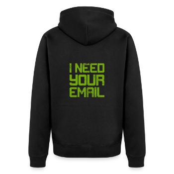 Hacker - Veste à capuche bio Premium Unisexe - noir - Dos - Nico (187cm)