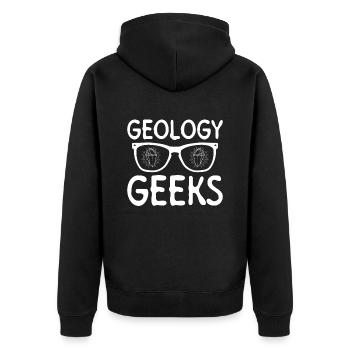 Geology Geeks Rockhounding Stones Rock Collector - Veste à capuche bio Premium Unisexe - noir - Dos - Nico (187cm)