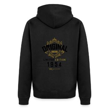 1954 limited edition birthday - Unisex Premium Organic Zip Hoodie - black - Back - Nico (187cm)
