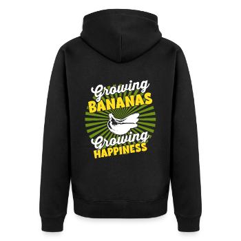 Culture en croissance - Farmer Harvest Banana - Veste à capuche bio Premium Unisexe - noir - Dos - Nico (187cm)
