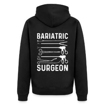 Drôles de chirurgies de l’estomac - Veste à capuche bio Premium Unisexe - noir - Dos - Nico (187cm)