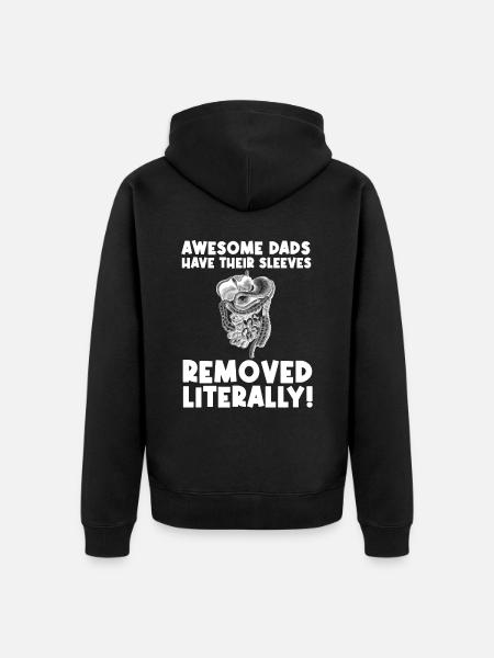 Lustige Magenhülse Bypass-Operation - Unisex Premium Bio Zip Hoodie - Schwarz