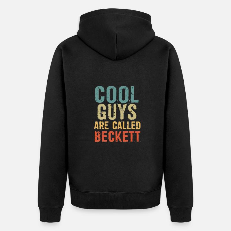 Les mecs cool s’appellent Beckett - Veste à capuche bio Premium Unisexe - noir