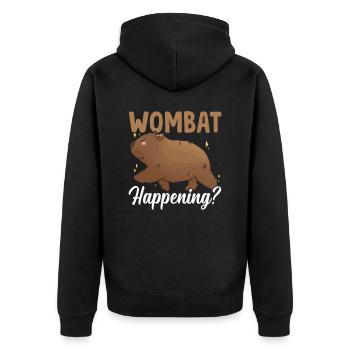Wombat Happening Australian Animals Propriétaire - Veste à capuche bio Premium Unisexe - noir - Dos - Nico (187cm)