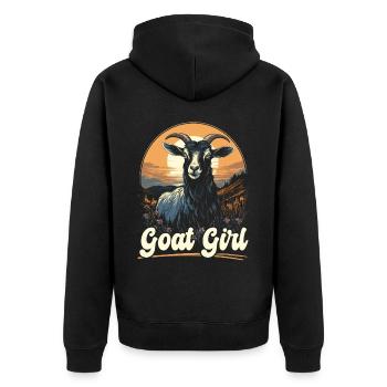 Goat Lover Kid Ranch Wool Farm Animal Farming - Veste à capuche bio Premium Unisexe - noir - Dos - Nico (187cm)