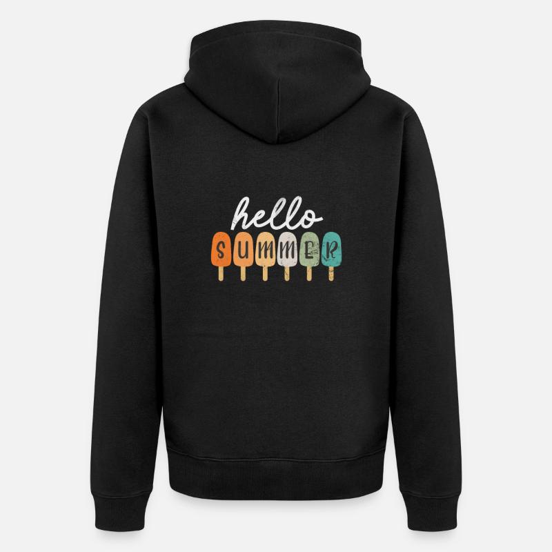 Glace - Veste à capuche bio Premium Unisexe - noir