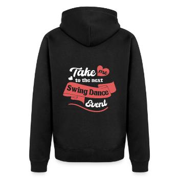 Lindy Hop Swing Dance Couple Dancer Swing Dance - Veste à capuche bio Premium Unisexe - noir - Dos - Nico (187cm)
