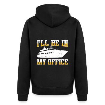 Maschinenbauingenieur Ingenieur Beruf - Unisex Premium Bio Zip Hoodie - Schwarz - Hinten - Nico (187cm)