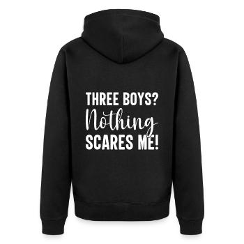 Maman de garçons Meilleure maman de tous les temps - Veste à capuche bio Premium Unisexe - noir - Dos - Nico (187cm)