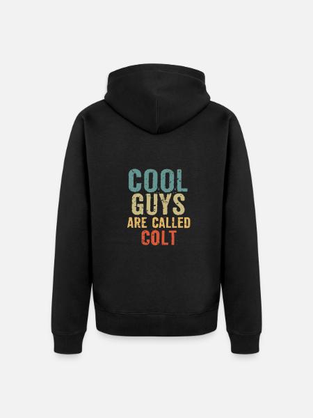 Cool guys are called Colt - Unisex Premium Organic Zip Hoodie - black