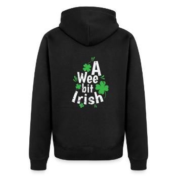 Un peu irlandais Saint-Patrick - Veste à capuche bio Premium Unisexe - noir - Dos - Nico (187cm)