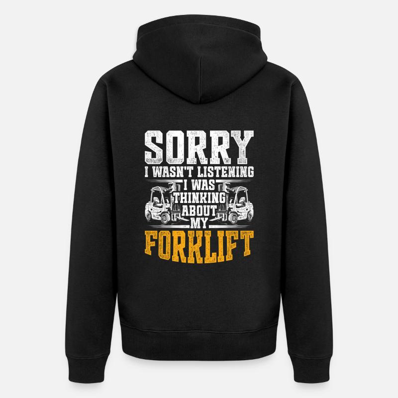 Gabelstaplerfahrer Staplerfahrer - Unisex Premium Bio Zip Hoodie - Schwarz