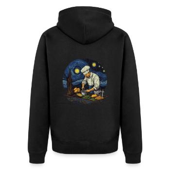 Masterpiece Cuisine The -starred cuisine of the - Unisex Premium Organic Zip Hoodie - black - Back - Nico (187cm)