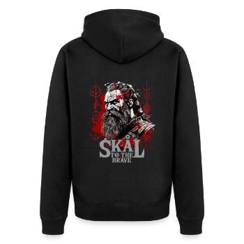 Skal à la courageuse culture viking - Veste à capuche bio Premium Unisexe - noir - Dos - Nico (187cm)