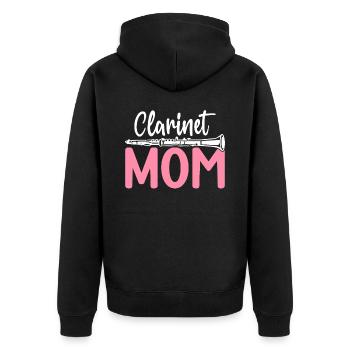 Player clarinetist - Unisex Premium Organic Zip Hoodie - black - Back - Nico (187cm)