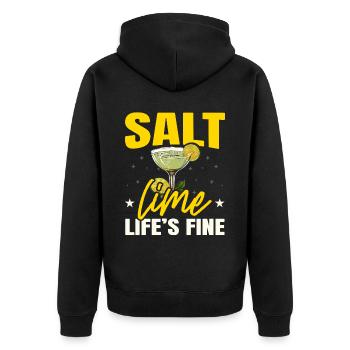 Margarita Lover Alcohol Drinker Mexican Cocktail - Unisex Premium Organic Zip Hoodie - black - Back - Nico (187cm)
