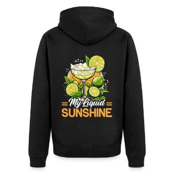 Margarita Lover Alcohol Drinker Mexican Cocktail - Unisex Premium Organic Zip Hoodie - black - Back - Nico (187cm)